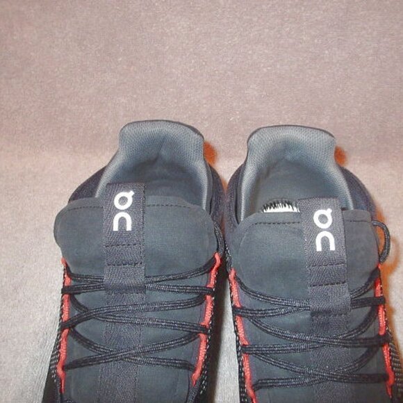 ON Men's Cloudnova Running Shoe 12 Black Flame 26.98127 Lace-Up Training Sneaker - Picture 6 of 11